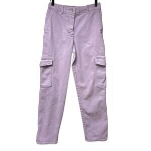 Aritzia Wilfred Free Modern Cargo Pant Light Purple Size 2 High Rise Button Fly
